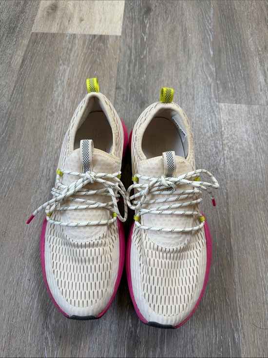 Sorel Shoes - Sorel Light Beige Athletic Sneakers with Pink Soles